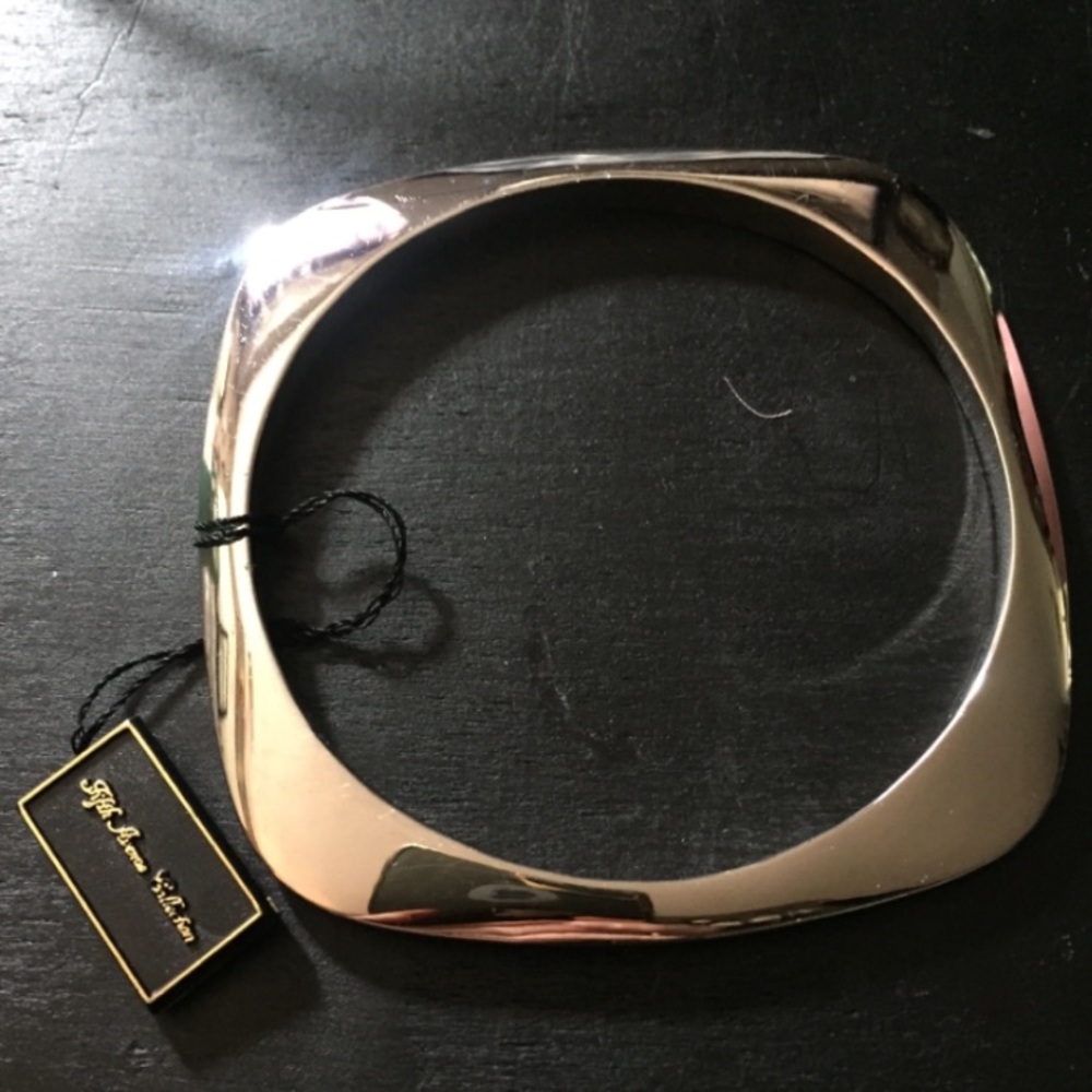 Fifth Avenue Silver Square Bangle Bracelet